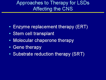 Approaches to Therapy for LSDs Affecting the CNS