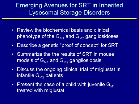 Emerging Avenues for SRT in Inherited Lysosomal Storage Disorders