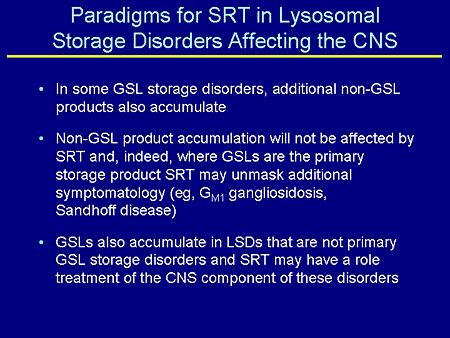 Paradigms for SRT in Lysosomal Storage Disorders Affecting the CNS