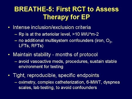 BREATHE 5: First RCT to Assess Therapy for EP