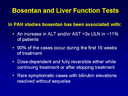 Bosentan and Liver Function Tests