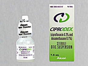 ciprofloxacin otic drops dosage