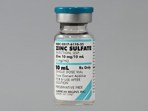 zinc sulfate vial ml regent american rx mg lab 1mg intravenous