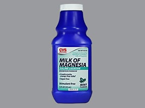 What is the PH of Milk of Magnesia?