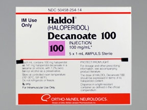 Haldol decanoate dosing frequency