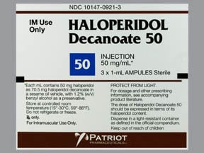 Haloperidol decanoate injection dose
