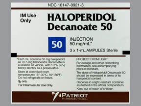 Haldol decanoate dosing schedule