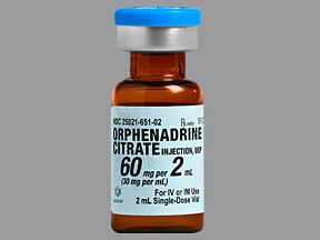 orphenadrine citrate injection  Uses, Side Effects, Interactions