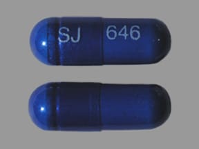 Blue Oblong Pill