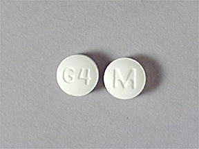 This medicine is a white, round tablet imprinted with "M" and &qu...